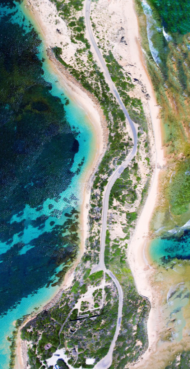 澳大利亞維多利亞州-海角 Nepean 的頂視圖