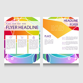 抽象的小册子或传单设计模板图片