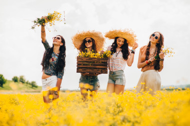 四個(gè)美麗的嬉皮女孩圖片