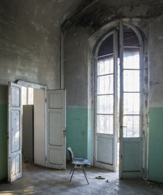 被遗弃的建筑一个视图图片