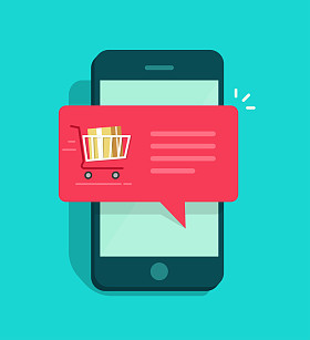 在线订货通知概念、 电子商务、 订单交付服务