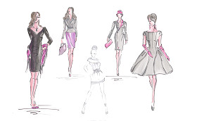 时装素描图片