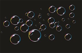 背景是肥皂泡