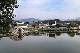 宏村，安徽省，中国照片
