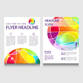 抽象的小册子或传单设计模板