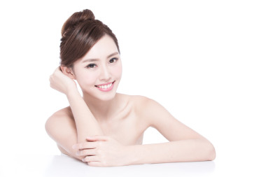 亞洲有魅力的女人微笑 