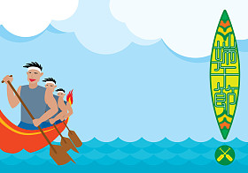 龙的船赛车图背景照片