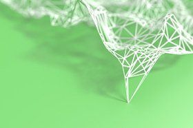 多边形绿色抽象背景