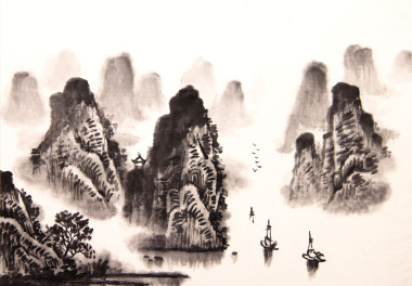 中國(guó)山水畫(huà)水彩