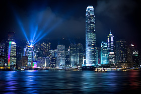 香港灯光图片