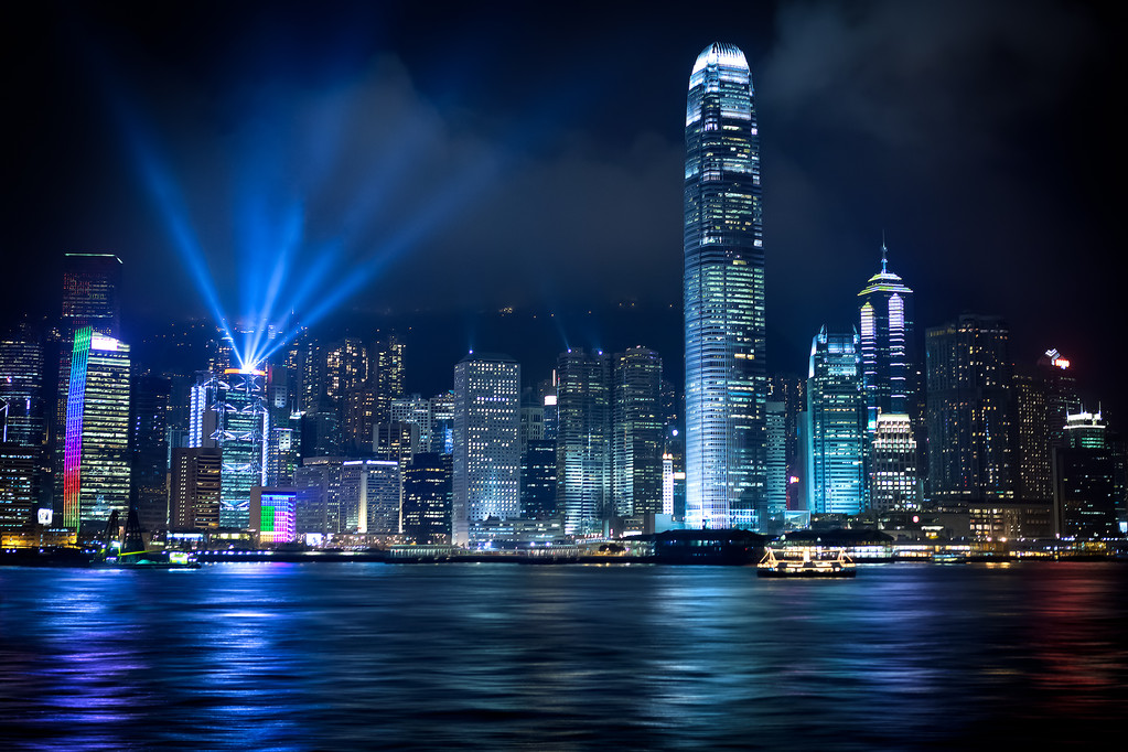 香港灯光图片