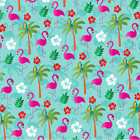 火烈鸟和棕榈树的图案图片