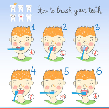 說(shuō)明如何刷你的牙齒