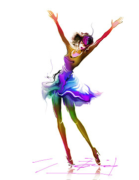 幸福的女人穿着 