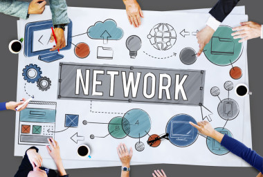 工作的商務人士