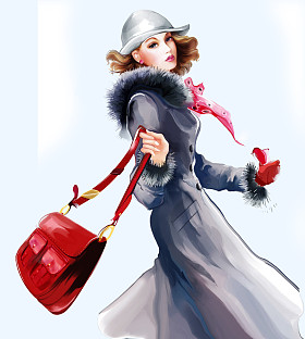 复古风格的女人