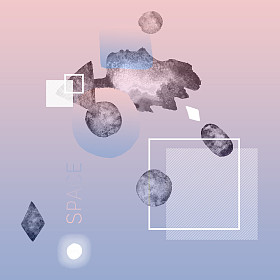 作者的水彩拼贴艺术