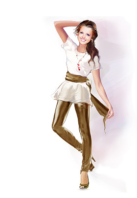 全长时尚女人照片