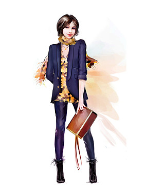 全长时尚女人照片