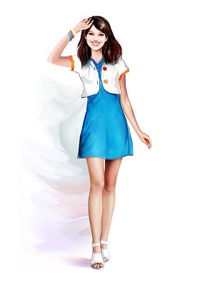 全长时尚女人