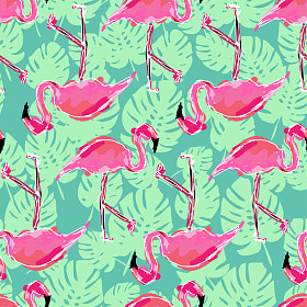 火烈鸟的素描无缝模式