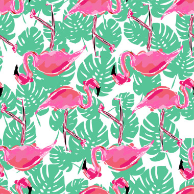 火烈鳥的素描無縫模式.圖片