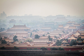 中国，北京，紫禁城烟图片