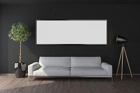 空白图片框背景模拟了照片