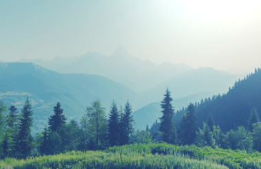 景觀的高加索山脈