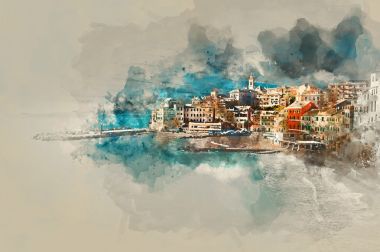 数字的其他的水彩画作品。意大利