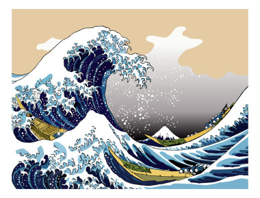 日本木刻版画图片