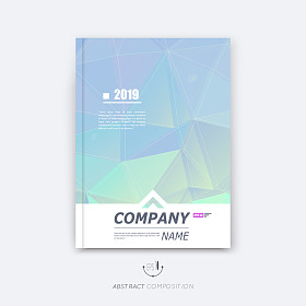 抽象构图，蓝色多边形纹理，三角形部分结构，线条丛，a4小册子标题表，创意人物图标，水晶面表面，横幅形式，传单字体