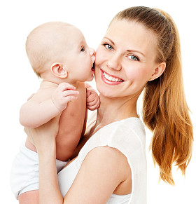 妈妈和宝宝玩和微笑图片