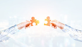 把拼图放在一起图片