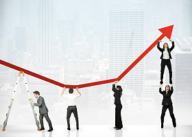 团队精神和企业利润图片