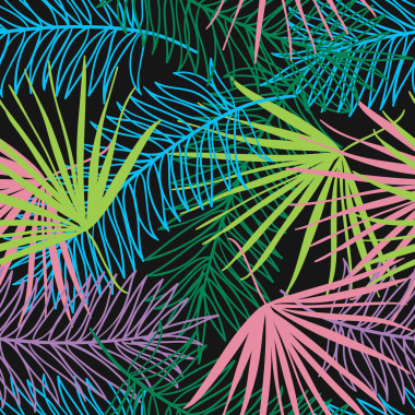 美麗的無縫圖案與顏色的植物