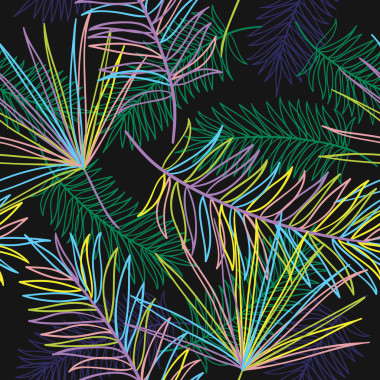 美麗的無縫圖案與顏色的植物