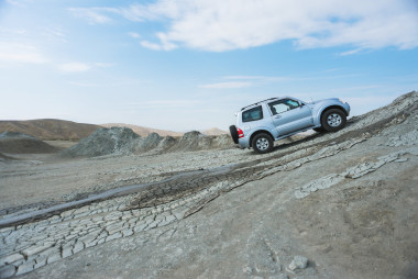 在該地區(qū)的景觀 Qobustan 國家公園。阿塞拜疆