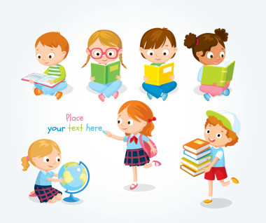 可愛的孩子們閱讀的書籍