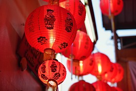 中国的灯笼装饰漂亮的中文