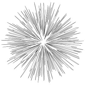 黑洞插图。爆炸的插图。径向线