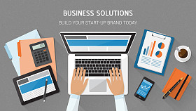 商业、技术和自由职业概念