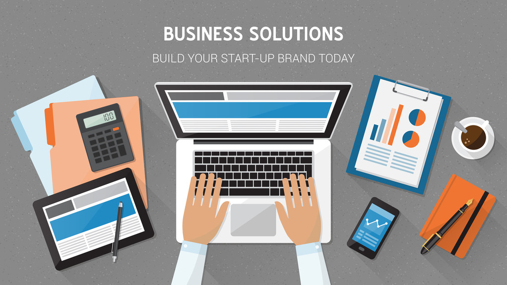 商业、技术和自由职业概念