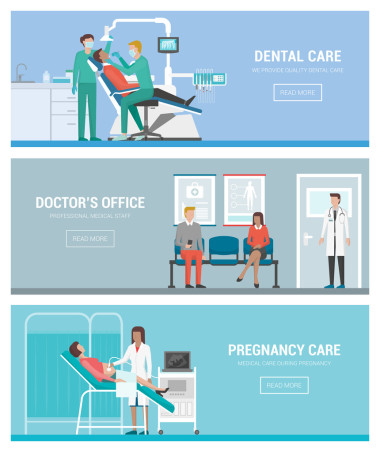 医院和医疗保健横幅设置