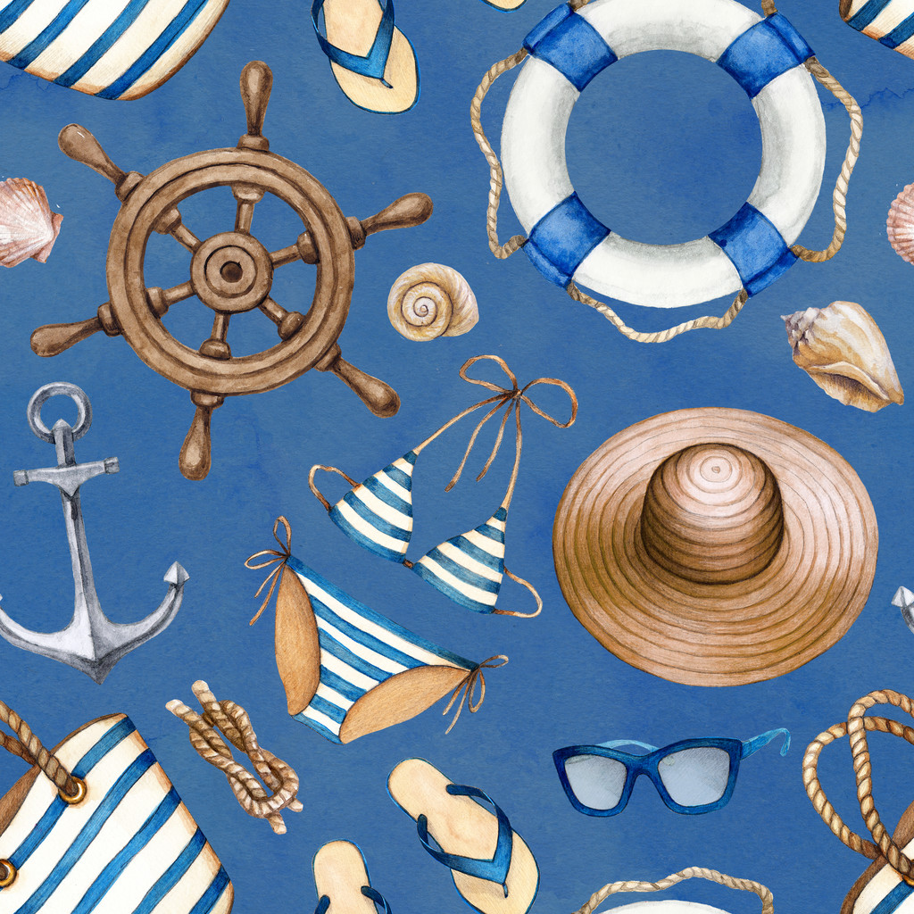 水彩的海洋模式