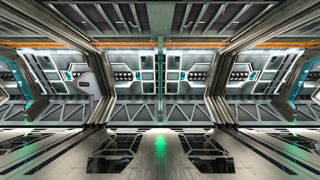 3d cg 渲染的空间站图片