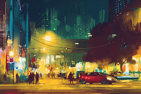 城市景观照明的夜景