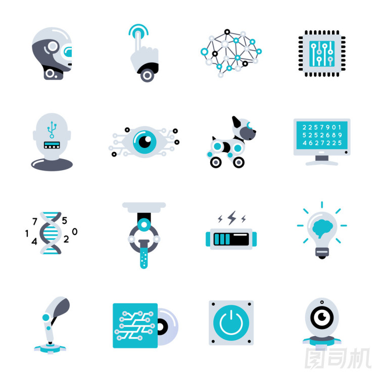 人工智能平面圖標集