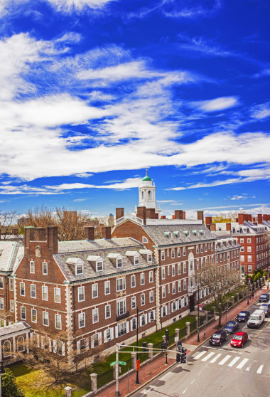 John F. Kennedy Street and t. S. Eliot House Clock at Harvard University