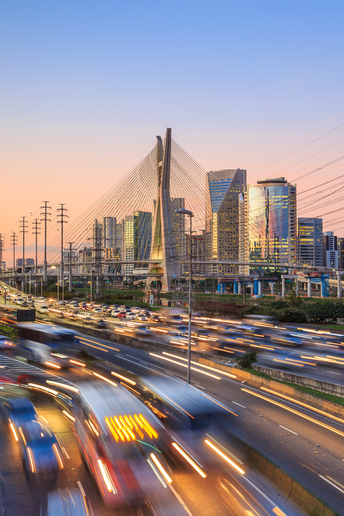 The Otavi Frias Oliveira Bridge in Sao Paulo, Brazil The Otavi Frias Oliveira Bridge in Sao Paulo, Brazil